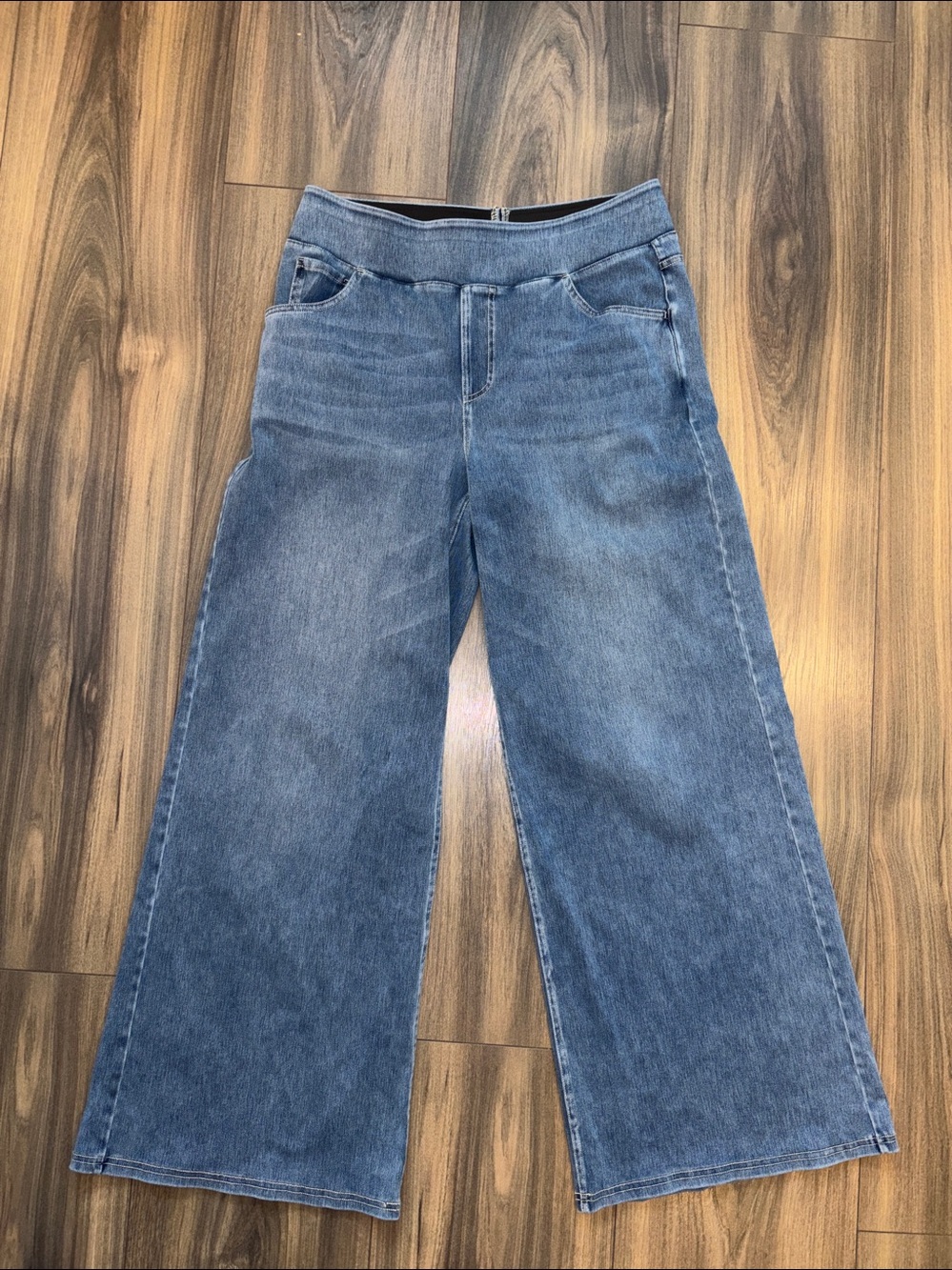 Salti Road Wide Leg Jeans Large | Yoga Waist Denim | Soft Stretch Athleisure